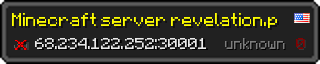 Userbar 320x64 in Minecraft-Stil für den Server 68.234.122.252:30001