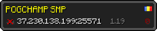 Userbar 320x64 in minecraft style for 37.230.138.199:25571