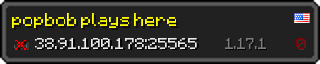 Userbar 320x64 in minecraft style for 38.91.100.178:25565