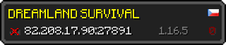 Userbar 320x64 in Minecraft-Stil für den Server 82.208.17.90:27891