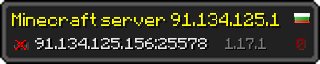 Userbar 320x64 in minecraft style for 91.134.125.156:25578