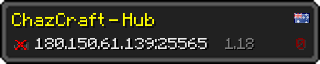 Userbar 320x64 in Minecraft-Stil für den Server 180.150.61.139:25565