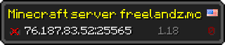 Userbar 320x64 in Minecraft-Stil für den Server 76.187.83.52:25565