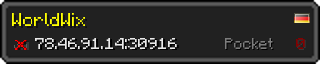 Userbar 320x64 in Minecraft-Stil für den Server 78.46.91.14:30916