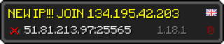 Userbar 320x64 in Minecraft-Stil für den Server 51.81.213.97:25565