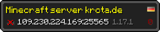 Userbar 320x64 in Minecraft-Stil für den Server 109.230.224.169:25565