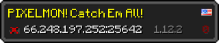 Userbar 320x64 in Minecraft-Stil für den Server 66.248.197.252:25642