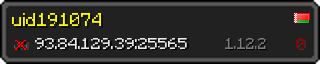 Userbar 320x64 in minecraft style for 93.84.129.39:25565