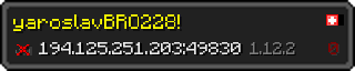 Userbar 320x64 in Minecraft-Stil für den Server 194.125.251.203:49830