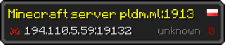 Userbar 320x64 in Minecraft-Stil für den Server 194.110.5.59:19132
