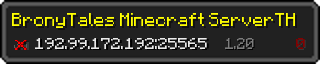Userbar 320x64 in Minecraft-Stil für den Server 192.99.172.192:25565