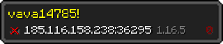 Userbar 320x64 in minecraft style for 185.116.158.238:36295