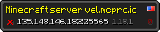 Userbar 320x64 in minecraft style for 135.148.146.182:25565