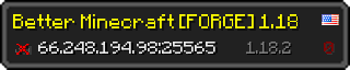 Userbar 320x64 in Minecraft-Stil für den Server 66.248.194.98:25565