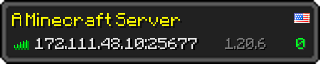 Userbar 320x64 in minecraft style for 172.111.48.10:25677