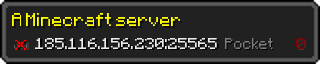 Userbar 320x64 in minecraft style for 185.116.156.230:25565