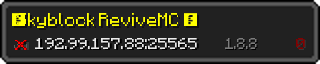 Userbar 320x64 in Minecraft-Stil für den Server 192.99.157.88:25565