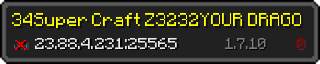 Userbar 320x64 in minecraft style for 23.88.4.231:25565