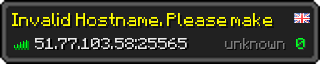 Userbar 320x64 in Minecraft-Stil für den Server 51.77.103.58:25565