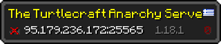 Userbar 320x64 in minecraft style for 95.179.236.172:25565