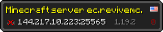 Userbar 320x64 in minecraft style for 144.217.10.223:25565