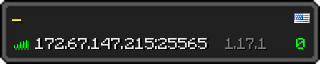 Userbar 320x64 in Minecraft-Stil für den Server 172.67.147.215:25565