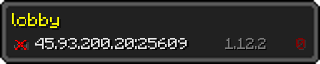 Userbar 320x64 in Minecraft-Stil für den Server 45.93.200.20:25609