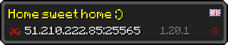 Userbar 320x64 in Minecraft-Stil für den Server 51.210.222.85:25565