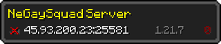 Userbar 320x64 in minecraft style for 45.93.200.23:25581