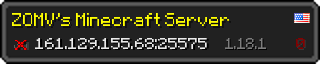 Userbar 320x64 in minecraft style for 161.129.155.68:25575