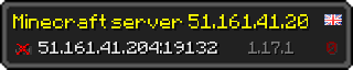 Userbar 320x64 in Minecraft-Stil für den Server 51.161.41.204:19132