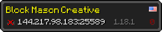 Userbar 320x64 in minecraft style for 144.217.98.183:25589