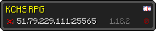 Userbar 320x64 in minecraft style for 51.79.229.111:25565