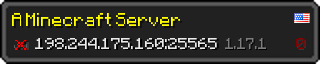 Userbar 320x64 in minecraft style for 198.244.175.160:25565