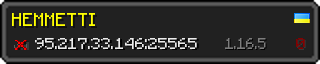 Userbar 320x64 in minecraft style for 95.217.33.146:25565