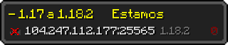 Userbar 320x64 in minecraft style for 104.247.112.177:25565