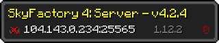 Userbar 320x64 in minecraft style for 104.143.0.234:25565