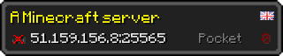 Userbar 320x64 in minecraft style for 51.159.156.8:25565