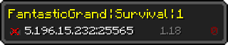 Userbar 320x64 in minecraft style for 5.196.15.232:25565