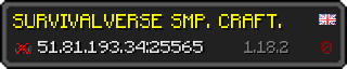 Userbar 320x64 in Minecraft-Stil für den Server 51.81.193.34:25565