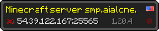 Userbar 320x64 in Minecraft-Stil für den Server 54.39.122.167:25565