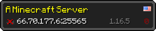 Userbar 320x64 in Minecraft-Stil für den Server 66.70.177.6:25565