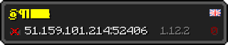 Userbar 320x64 in Minecraft-Stil für den Server 51.159.101.214:52406