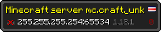 Userbar 320x64 in Minecraft-Stil für den Server 255.255.255.254:65534