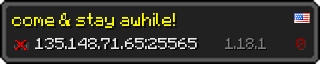 Userbar 320x64 in minecraft style for 135.148.71.65:25565