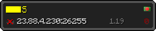 Userbar 320x64 in Minecraft-Stil für den Server 23.88.4.230:26255