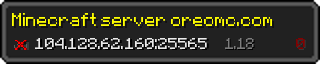 Userbar 320x64 in minecraft style for 104.128.62.160:25565