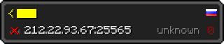 Userbar 320x64 in Minecraft-Stil für den Server 212.22.93.67:25565