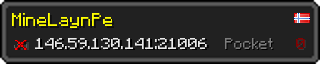 Userbar 320x64 in minecraft style for 146.59.130.141:21006