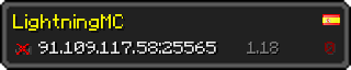 Userbar 320x64 in minecraft style for 91.109.117.58:25565